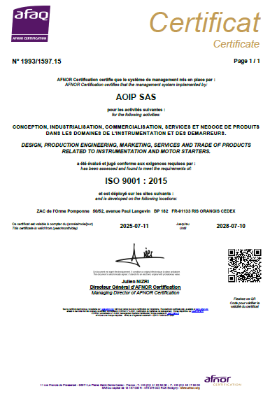 Certification AFNOR - image - AOIP
